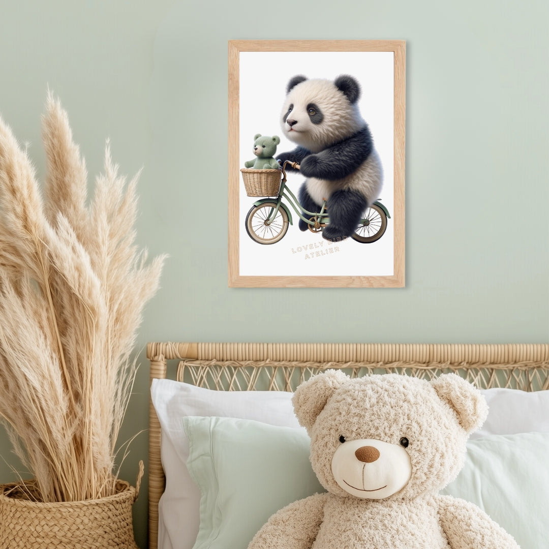 Tableau Panda & Vélo - Atelier Les Jolies Choses  