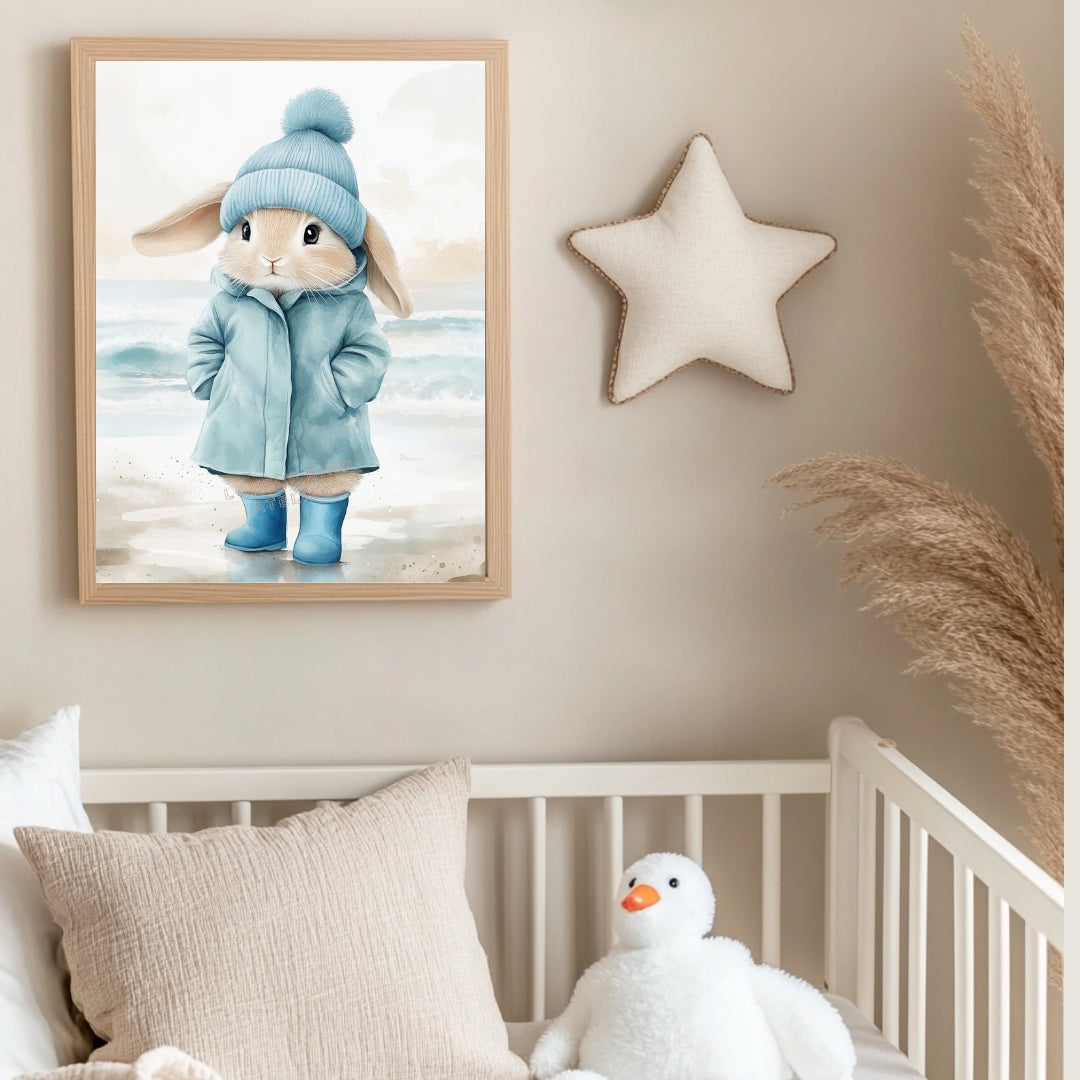 Affiche Lapin & Océan - Atelier Les Jolies Choses  