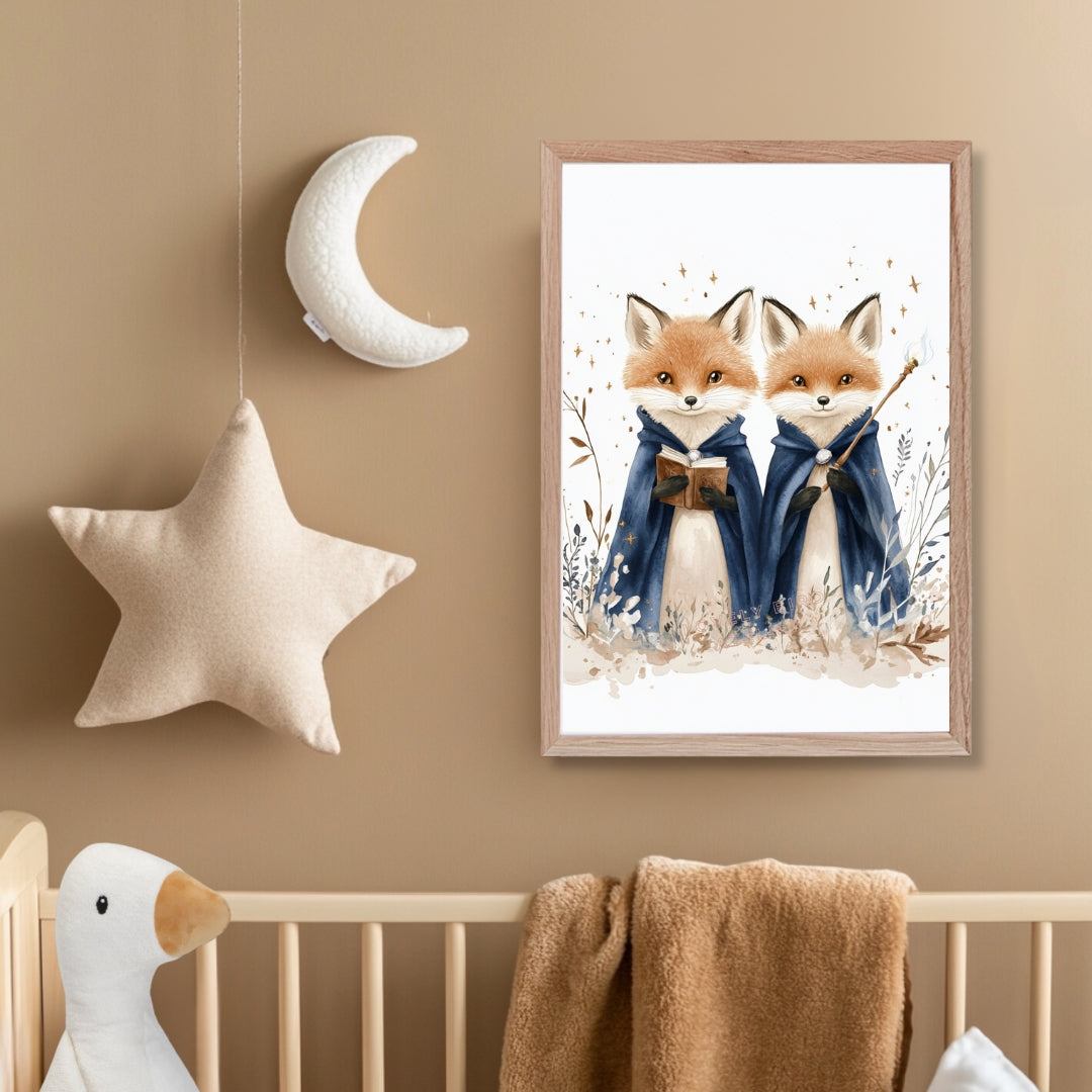 Affiche Renards Magiciens - Atelier Les Jolies Choses  