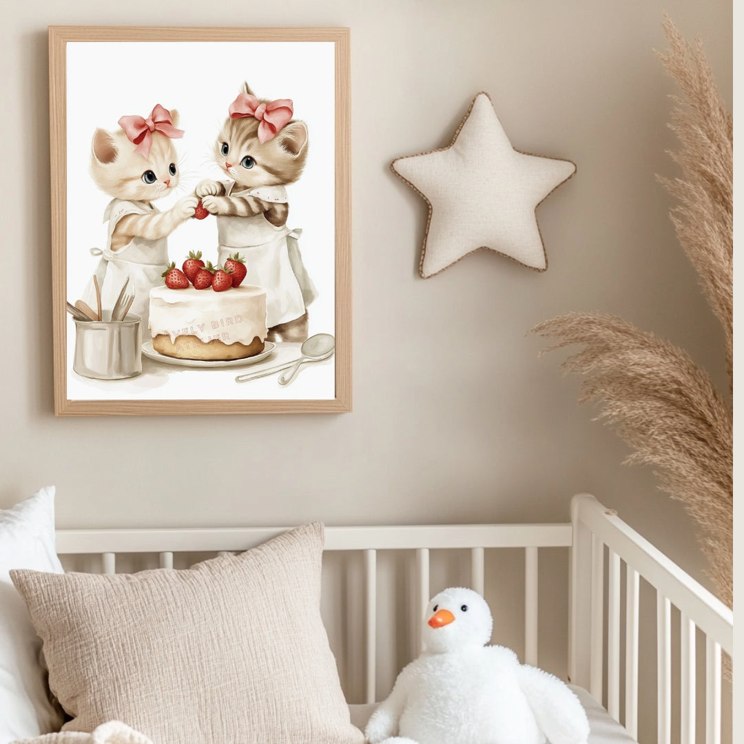 Affiche Chatons  & Pâtisserie - Atelier Les Jolies Choses  