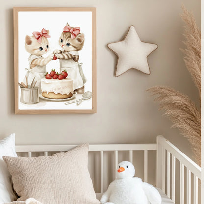 Affiche Chatons  & Pâtisserie - Atelier Les Jolies Choses  
