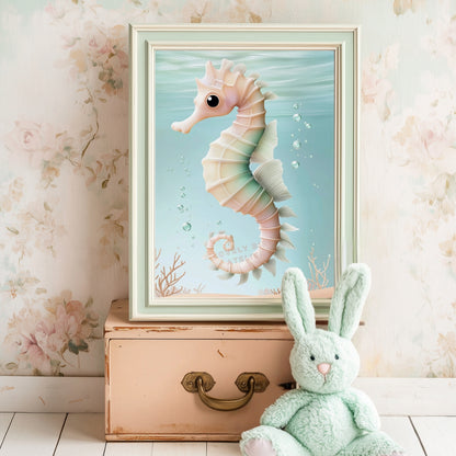 Affiche Hippocampe & Océan - Atelier Les Jolies Choses  