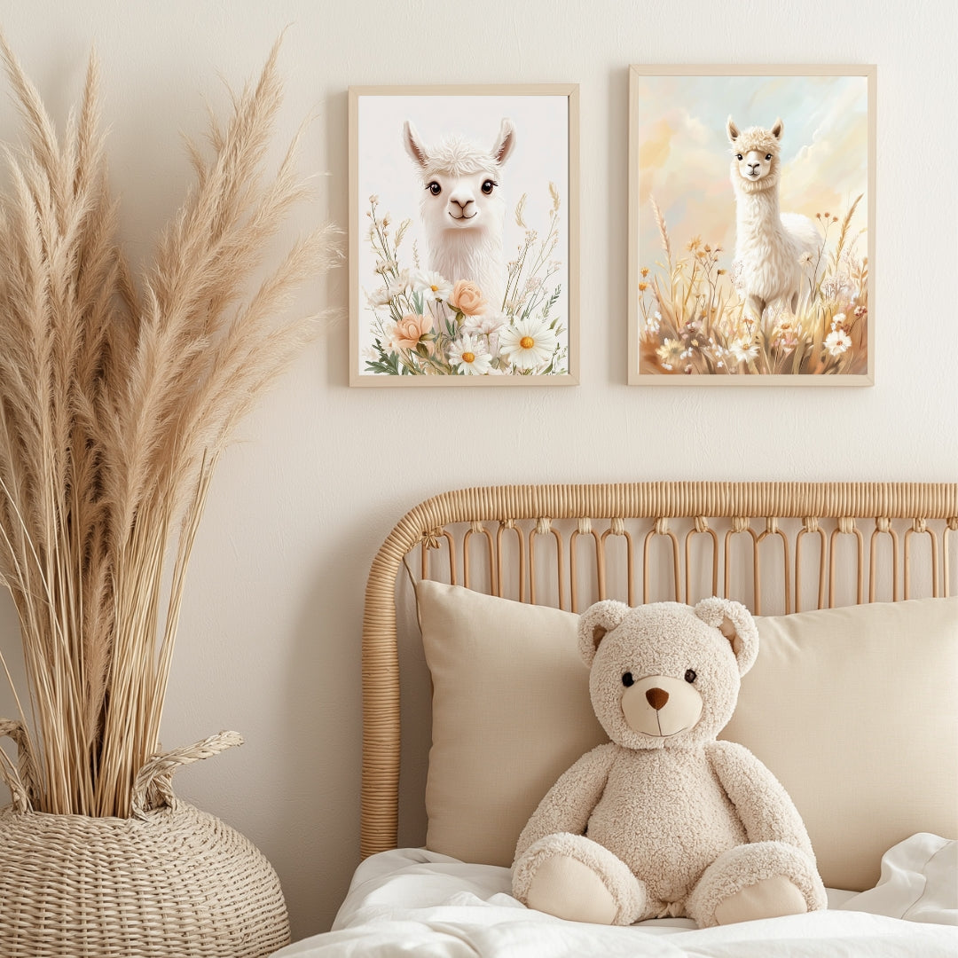 Affiche  Lama Fleuri - Atelier Les Jolies Choses  