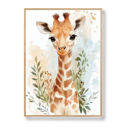 Affiche Girafe & Végétation - Atelier Les Jolies Choses  
