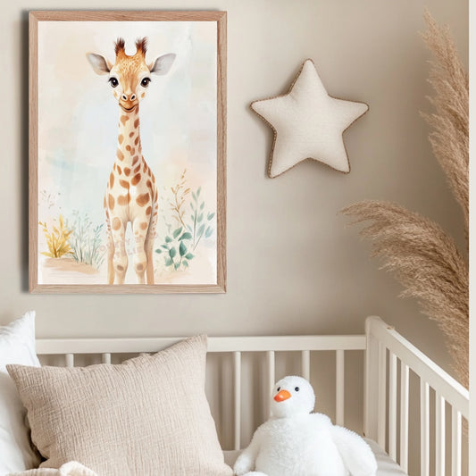 Affiche Jolie Girafe - Lovely Bird Atelier   