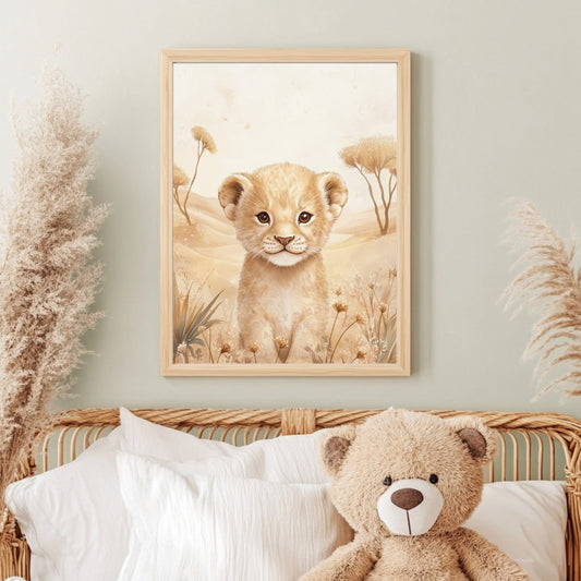 Illustration  Lionceau & Savane - Lovely Bird Atelier   