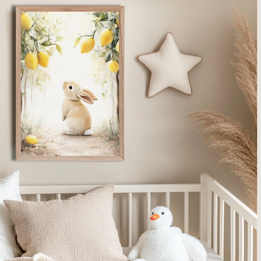 Affiche Lapin & Citronniers - Atelier Les Jolies Choses  