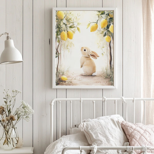 Affiche Lapin & Citronniers - Lovely Bird Atelier   