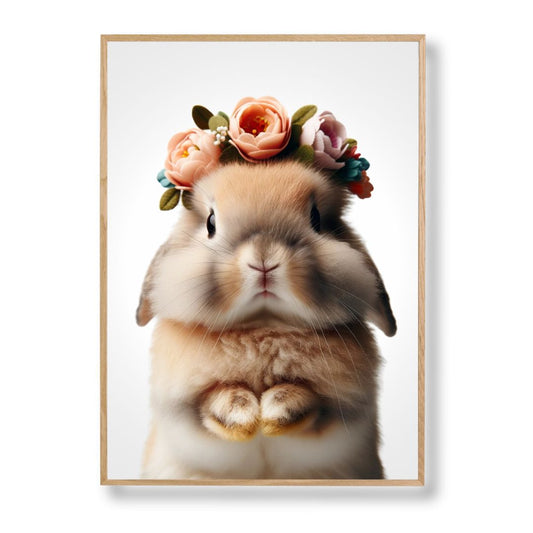 Tableau Lapin Fleuri - Lovely Bird Atelier   