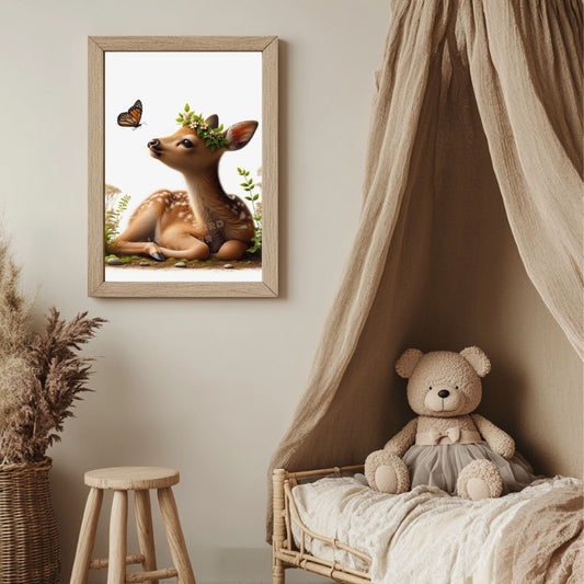 Tableau Biche & Papillon - Lovely Bird Atelier   
