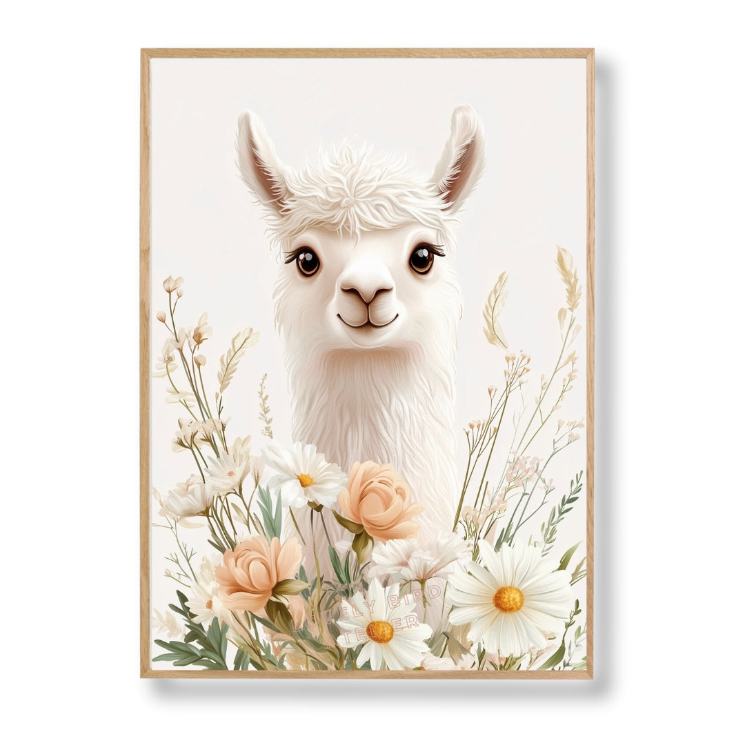 Affiche  Lama Fleuri - Atelier Les Jolies Choses  