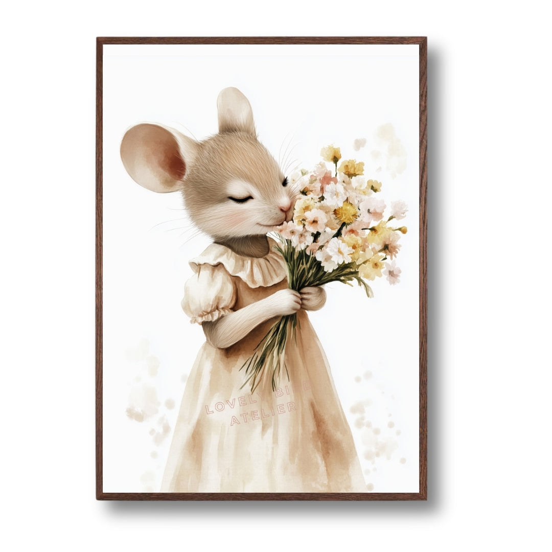 Affiche Souris & Fleurs - Atelier Les Jolies Choses  