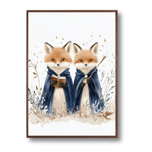 Affiche Renards Magiciens - Lovely Bird Atelier   