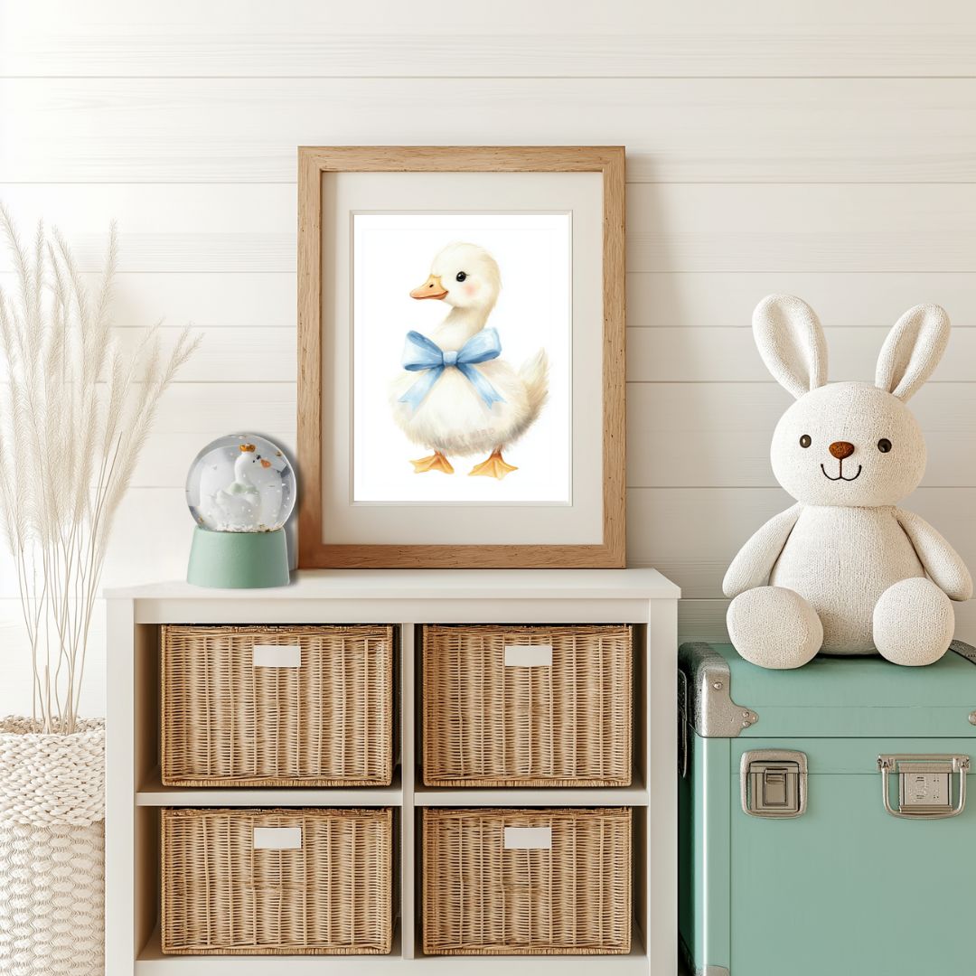 Affiche Caneton Blanc & Nœud - Atelier Les Jolies Choses  