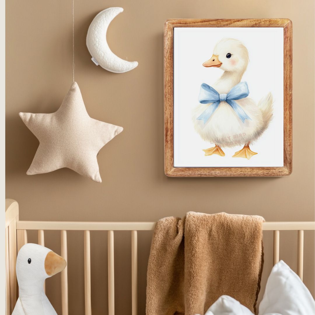 Affiche Caneton Blanc & Nœud - Atelier Les Jolies Choses  