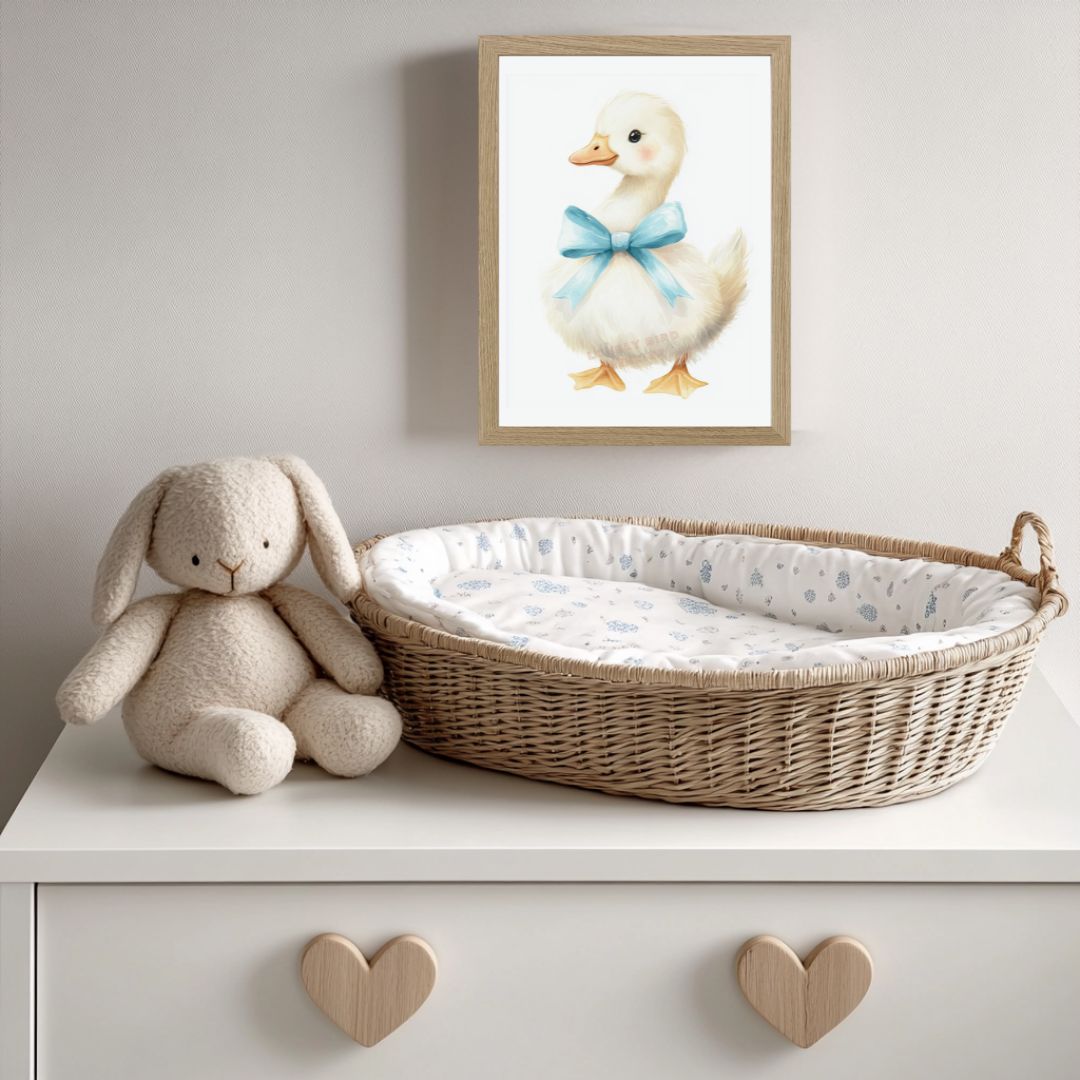 Affiche Caneton Blanc & Nœud - Atelier Les Jolies Choses  