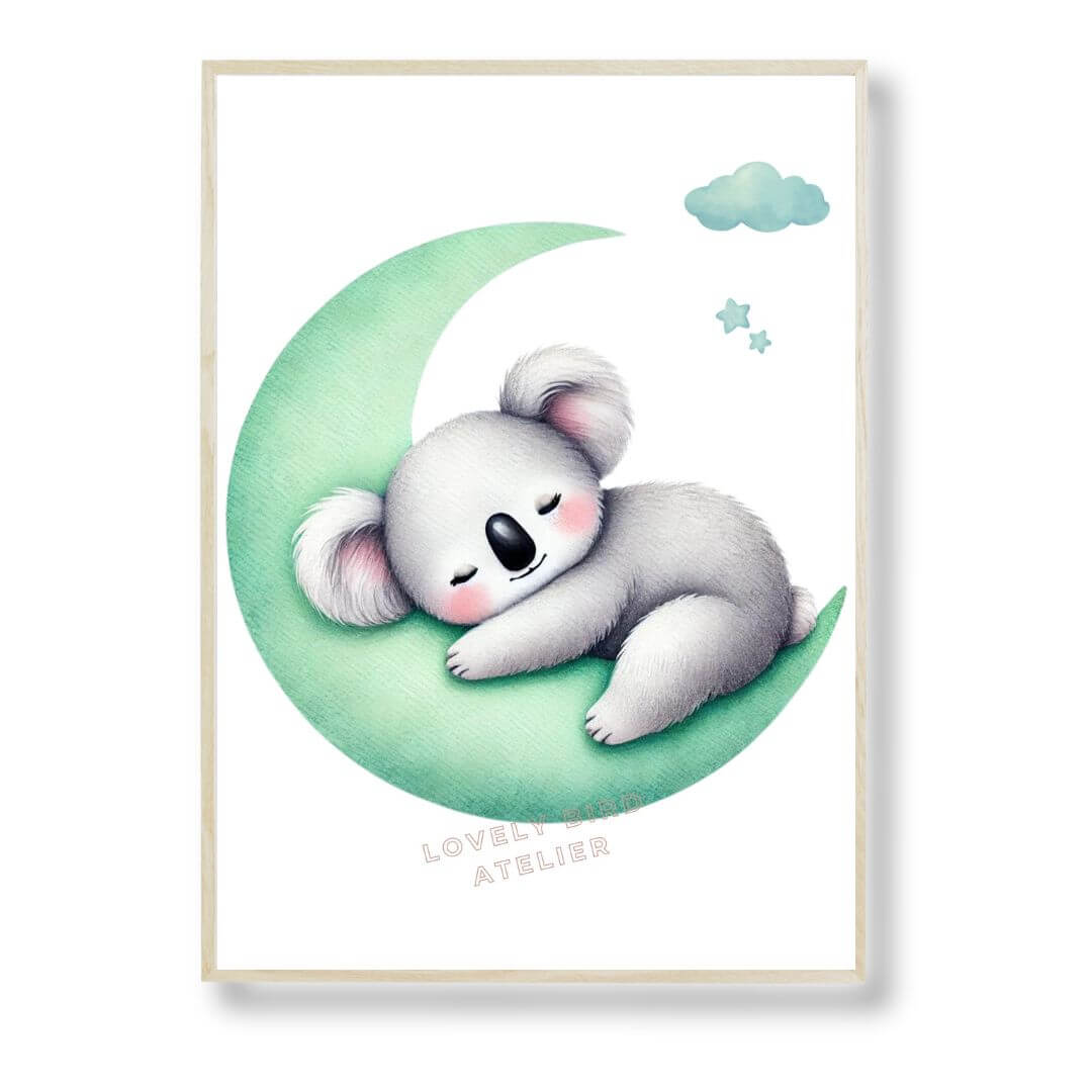 Tableau Koala & Lune - Atelier Les Jolies Choses  