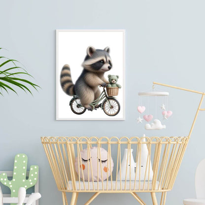 Tableau Raton Laveur & Vélo - Atelier Les Jolies Choses  