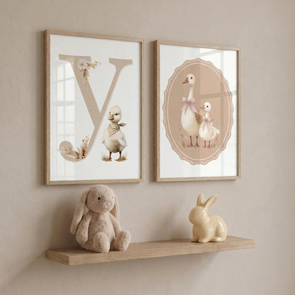 Affiche Lettre Y & Oie