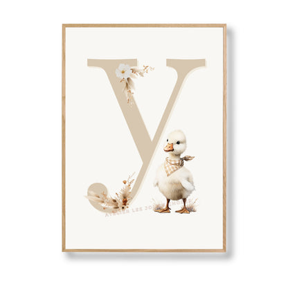 Affiche Lettre Y & Oie