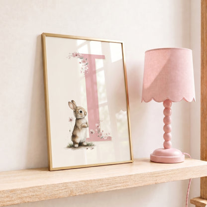 Affiche Lettre I et son petit animal