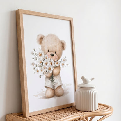 Affiche  - L’ourson aux marguerites