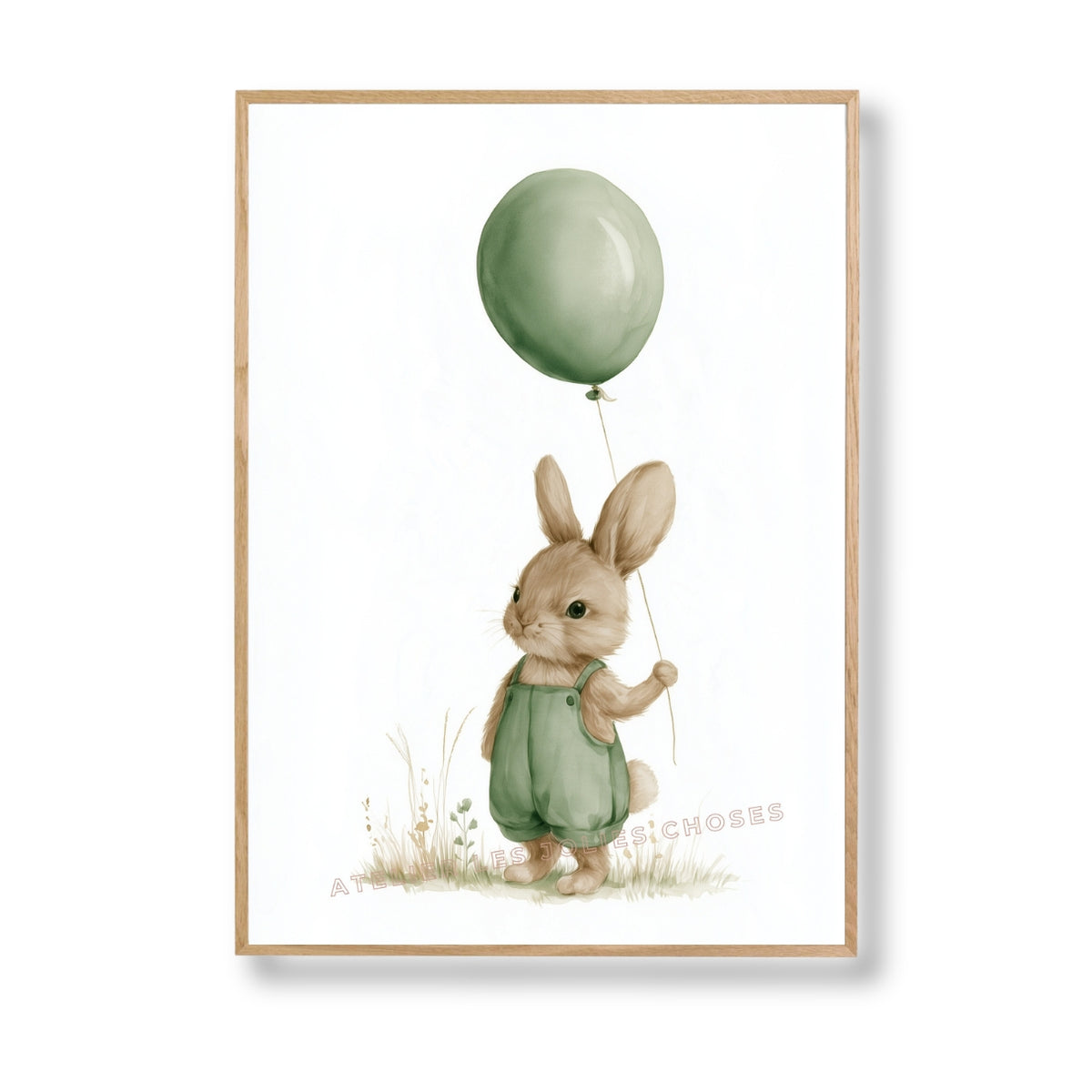 Affiche - Le petit lapin au ballon