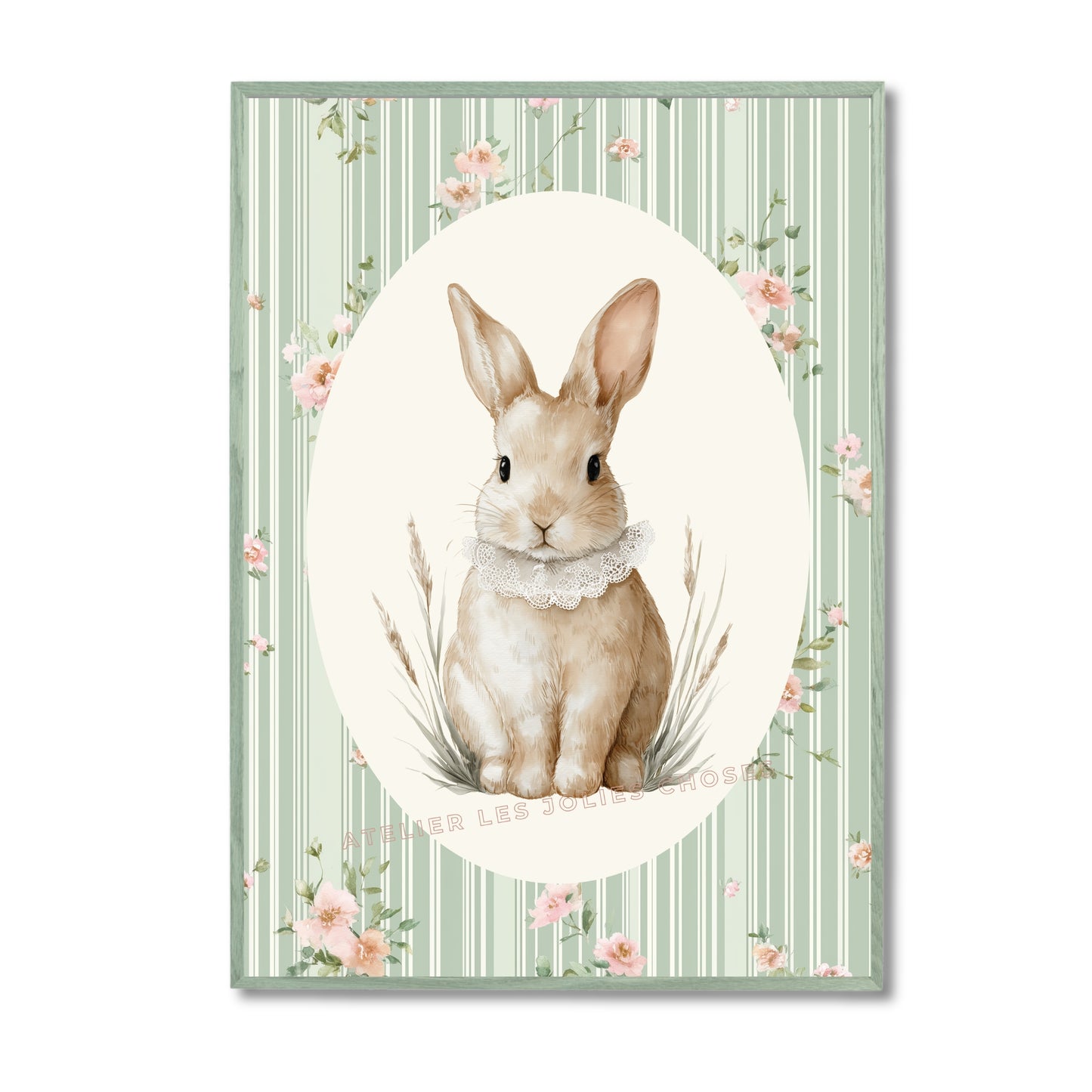 Affiche Lapin – Douceur vintage