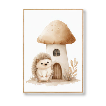Affiche  Hérisson – La maison champignon