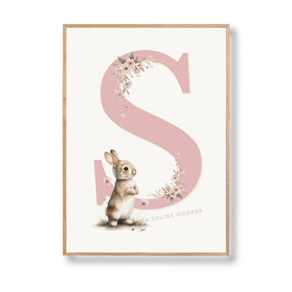 Affiche Lettre S - Lapin