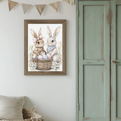 Illustration Petits Lapins de Pâques