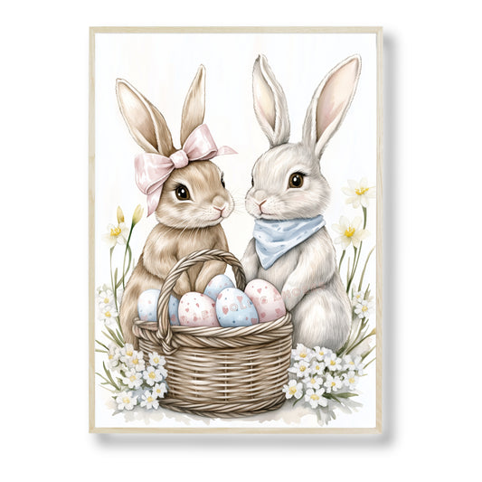 Illustration Petits Lapins de Pâques