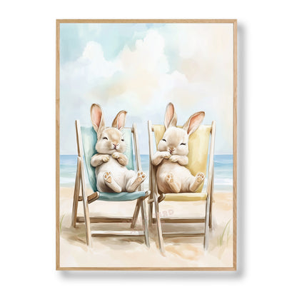 Les lapins à la plage