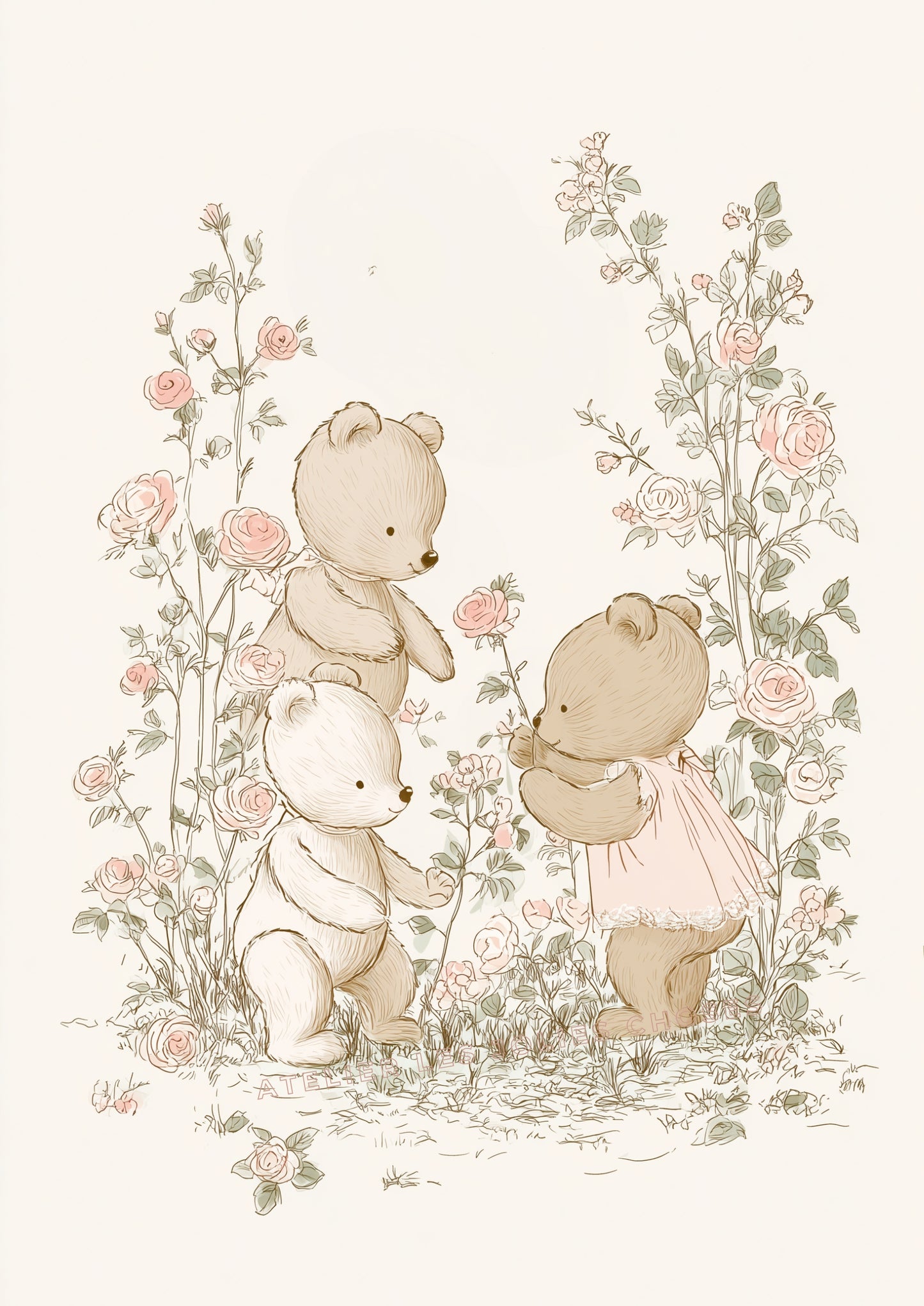 Illustration  – Au jardin des oursons - Atelier Les Jolies Choses  