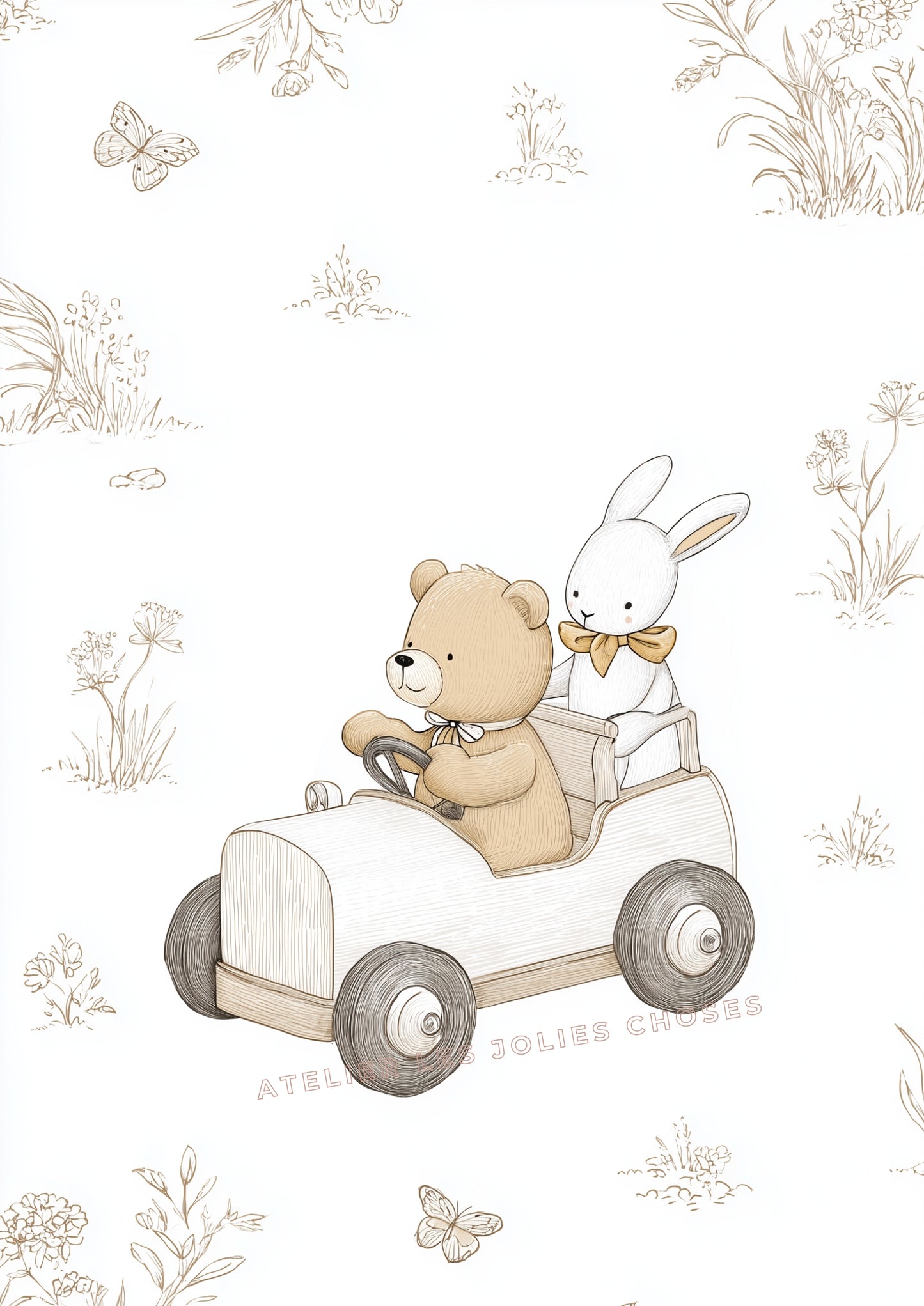 Illustration  – En promenade - Atelier Les Jolies Choses  