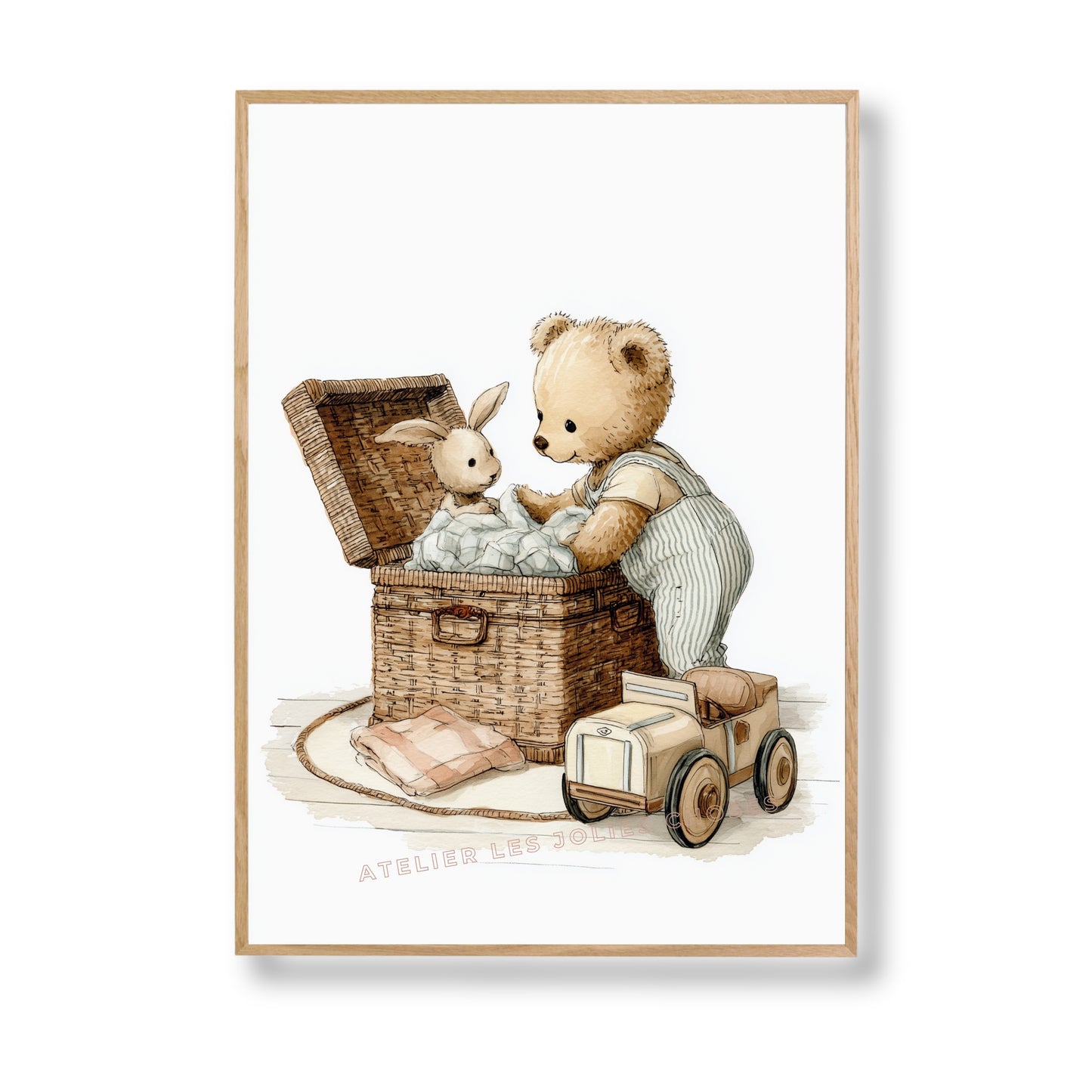Illustration  – L’ours et le coffre aux merveilles - Atelier Les Jolies Choses  