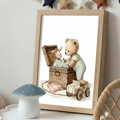 Illustration  – L’ours et le coffre aux merveilles - Atelier Les Jolies Choses  