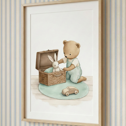 Illustration  – L’ours et son lapin - Atelier Les Jolies Choses  