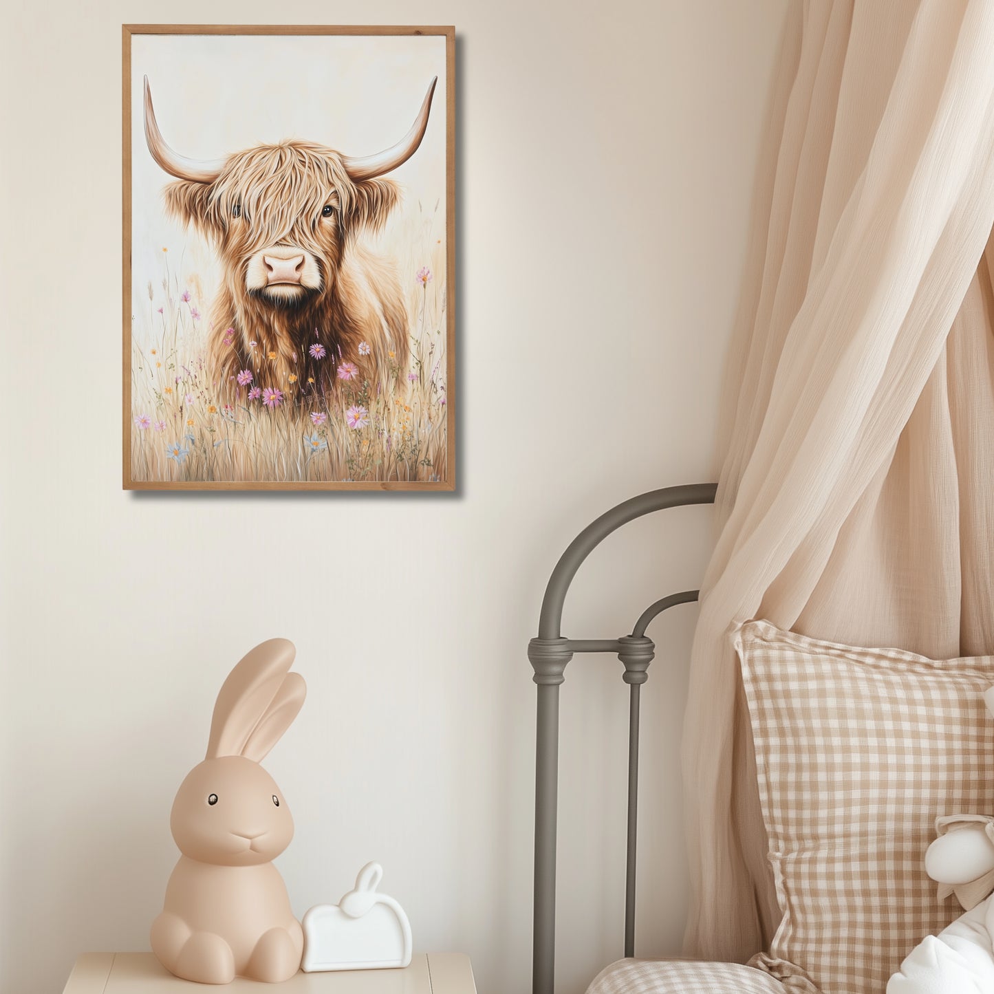 Illustration " La rêveuse aux cornes de lune " - Atelier Les Jolies Choses  