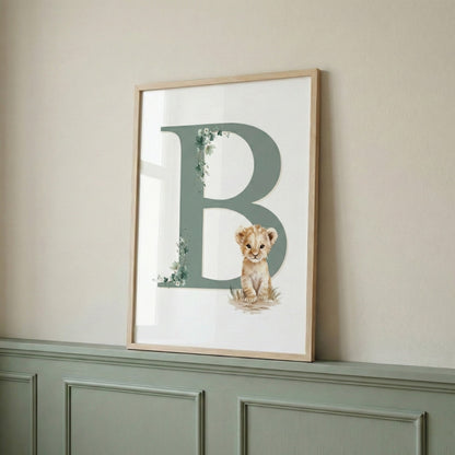 Illustration  Lettre B  & Lion - Atelier Les Jolies Choses  