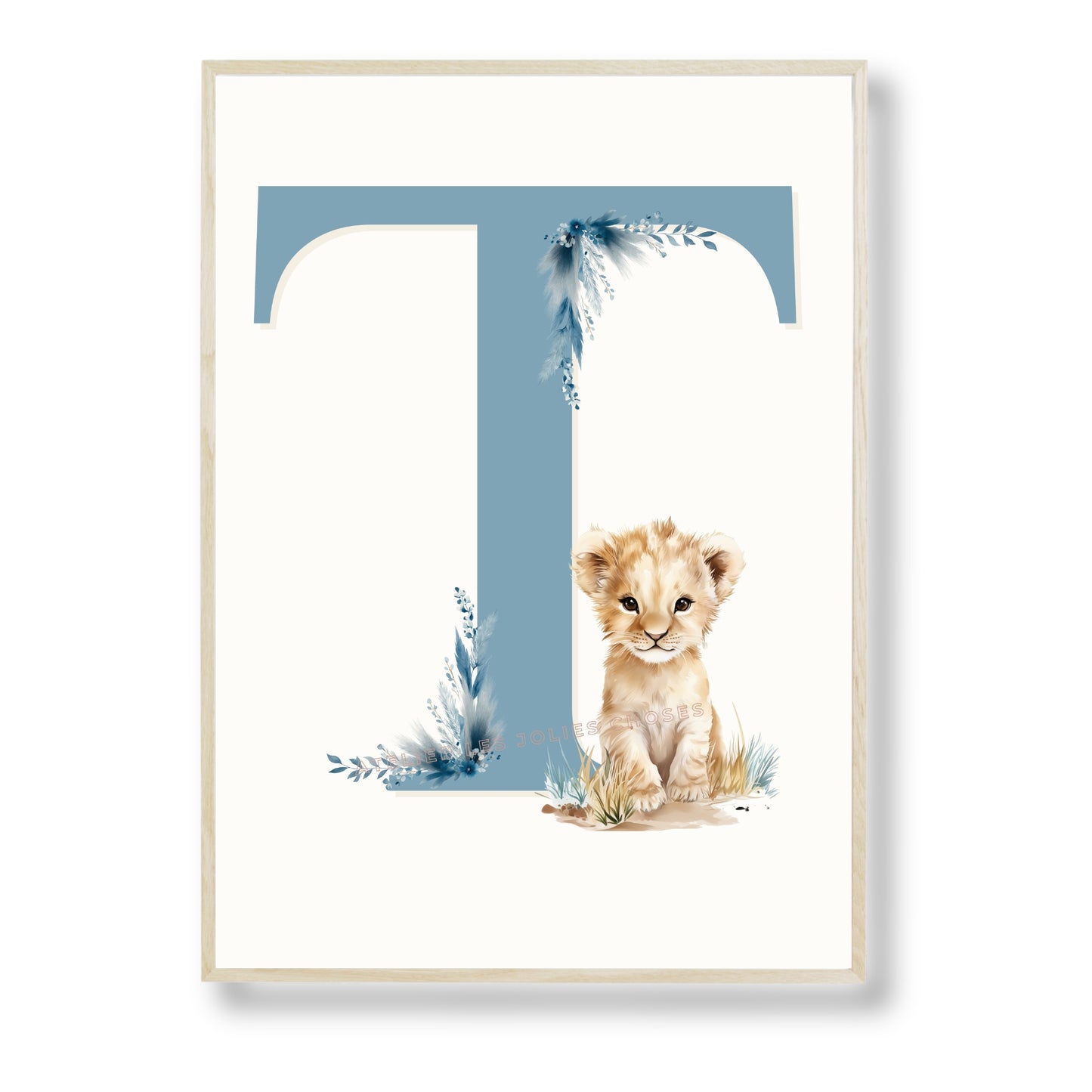 Illustration  Lettre T & Lion - Atelier Les Jolies Choses