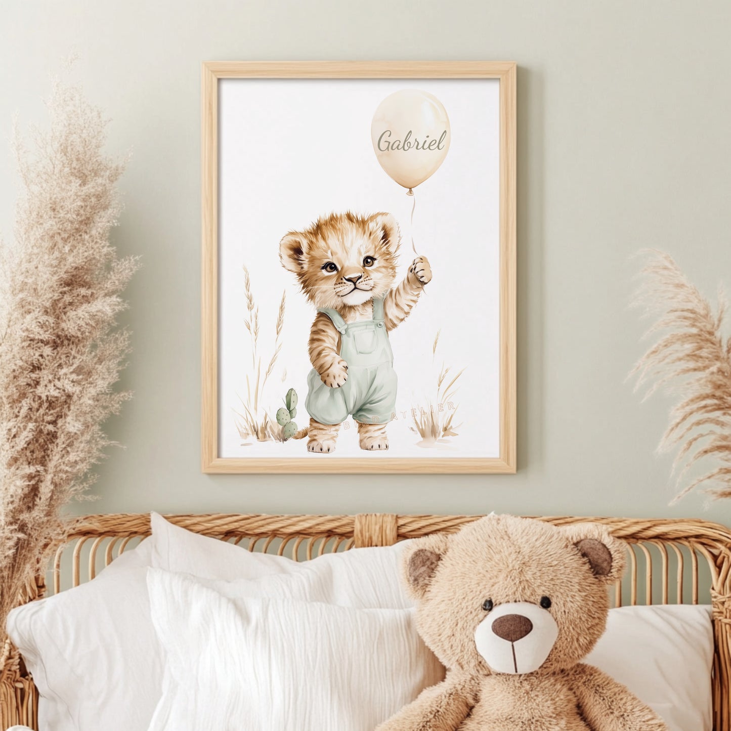 Illustration  Lionceau & Ballon - Atelier Les Jolies Choses  