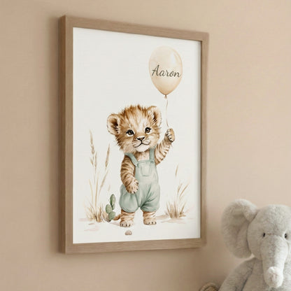 Illustration  Lionceau & Ballon - Atelier Les Jolies Choses  