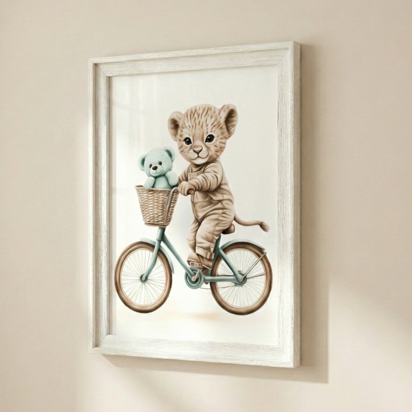 Illustration  Lionceau & Bicyclette - Atelier Les Jolies Choses