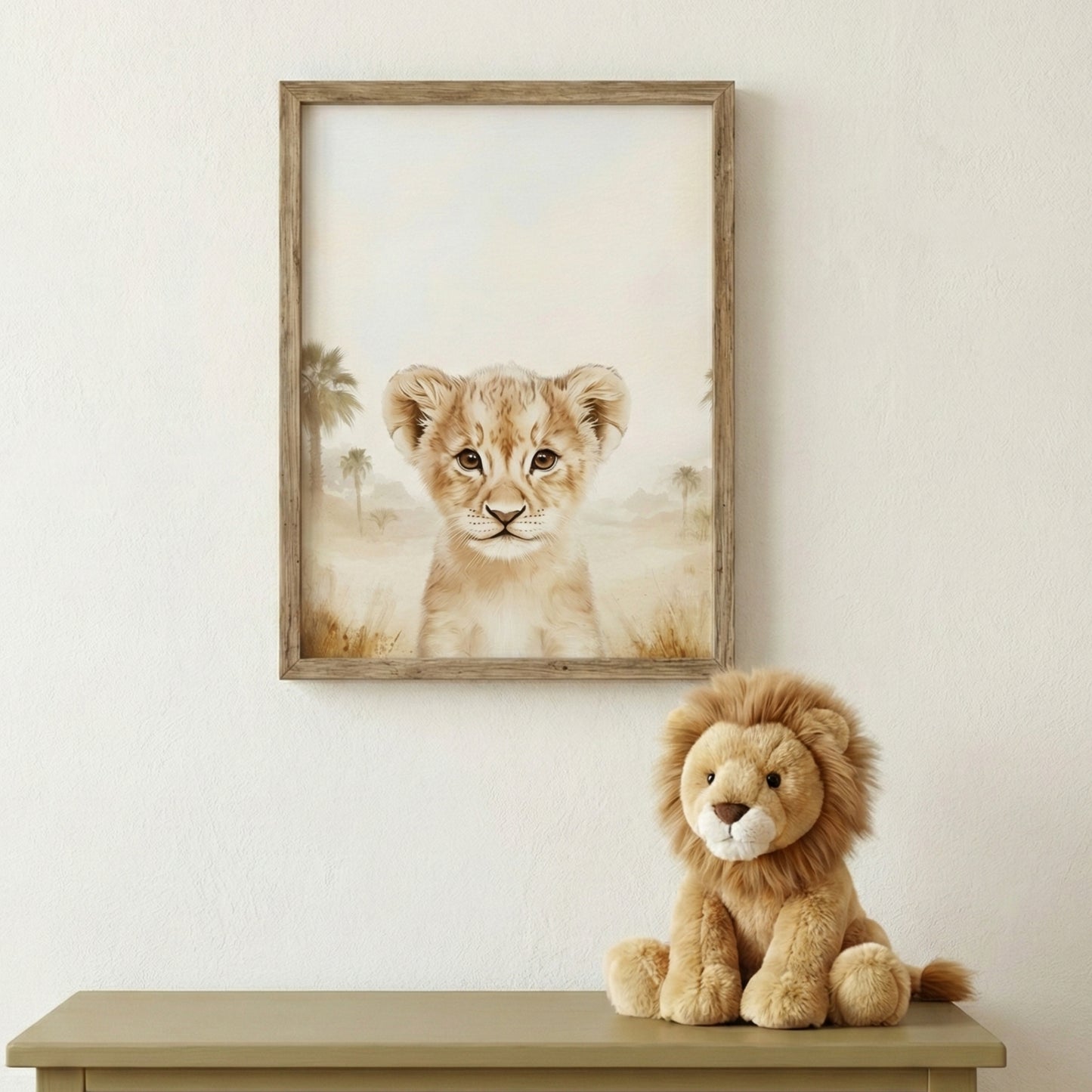 Illustration  Lionceau & Palmiers - Atelier Les Jolies Choses