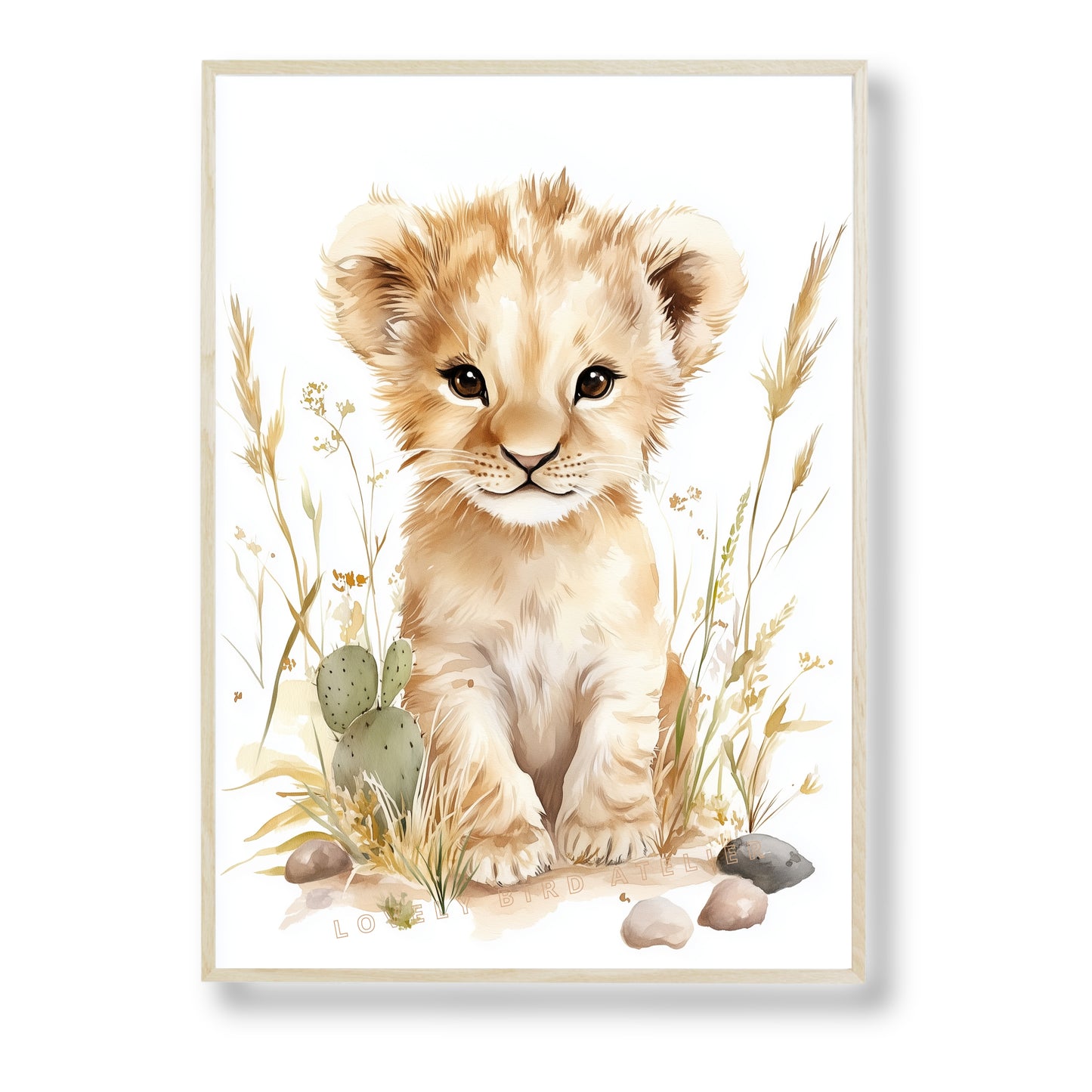 Illustration  Petit Lionceau & Savane - Atelier Les Jolies Choses  