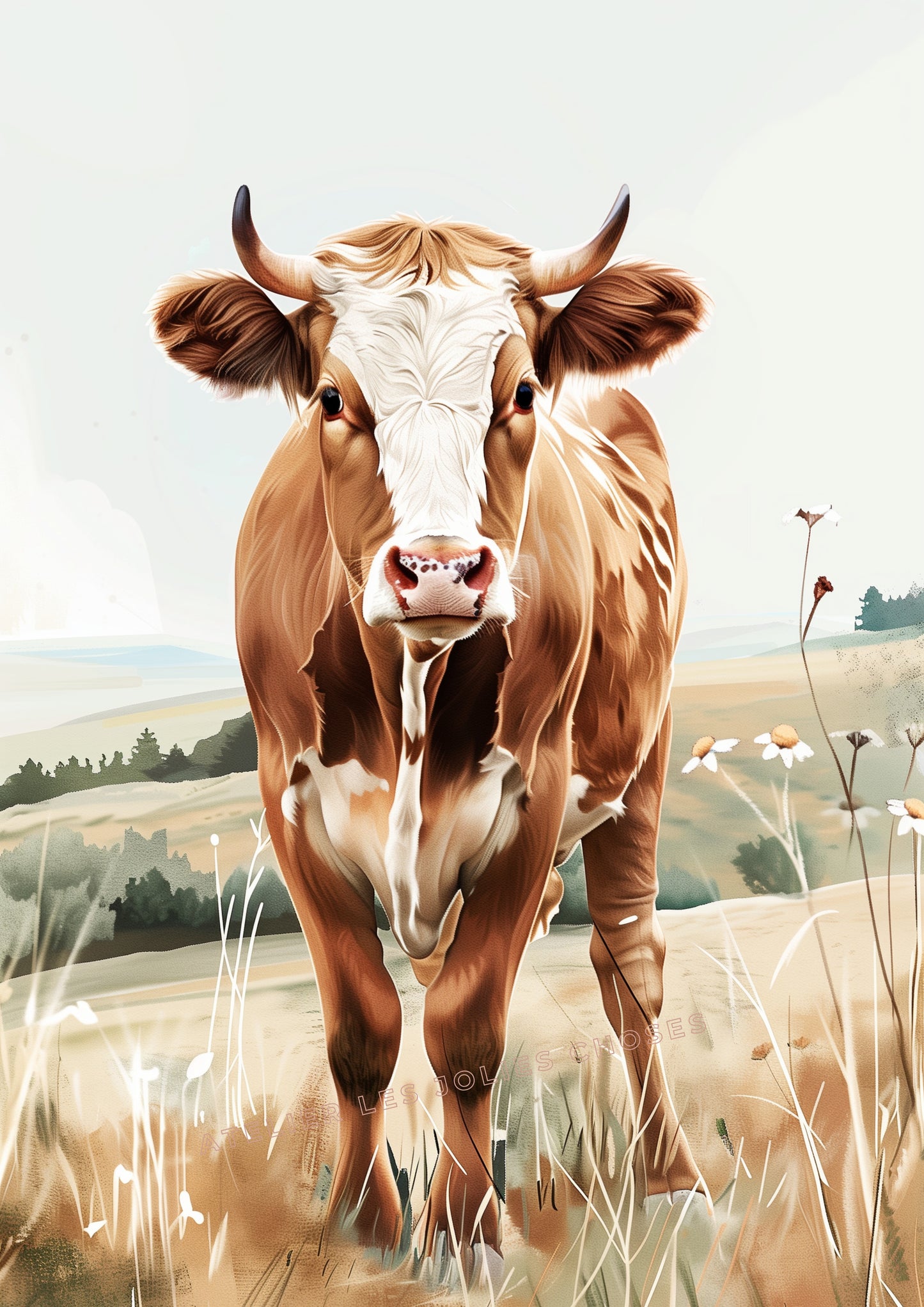 Illustration " Tendre veilleuse des champs" - Atelier Les Jolies Choses  