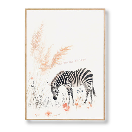 Illustration  Zèbre - L'élégance sauvage - Atelier Les Jolies Choses  