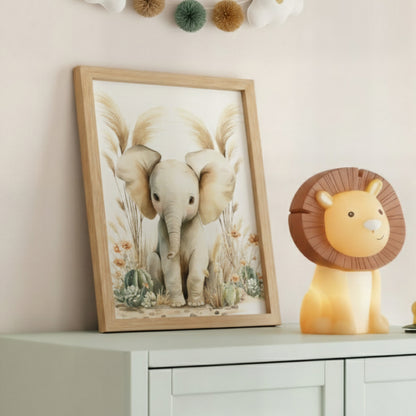 Illustration Éléphant & Cactus - Atelier Les Jolies Choses