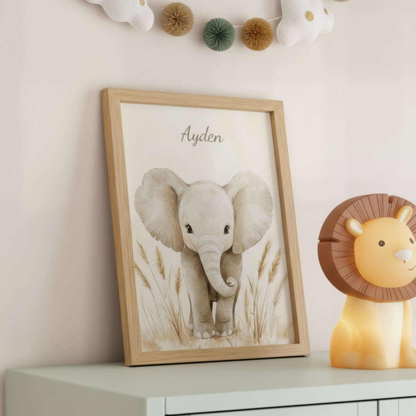 Illustration Éléphant - Gros cœur sur pattes - Atelier Les Jolies Choses